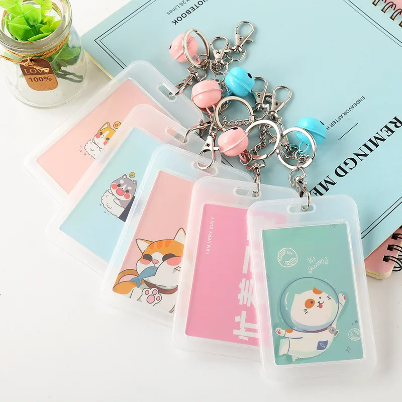 

Work ID Card Holder Case Pouch Cartoon Cute Kids Bus Card Wallet Travel Men Women Bank Card Protection Cover Bag Box