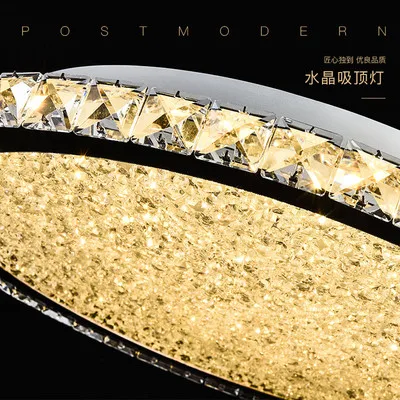 Crystal Modern LED Ceiling Lights For Living Room Bedroom Home Lighting Fixtures Remote Dimming Stainless Steel Ceiling Lamp