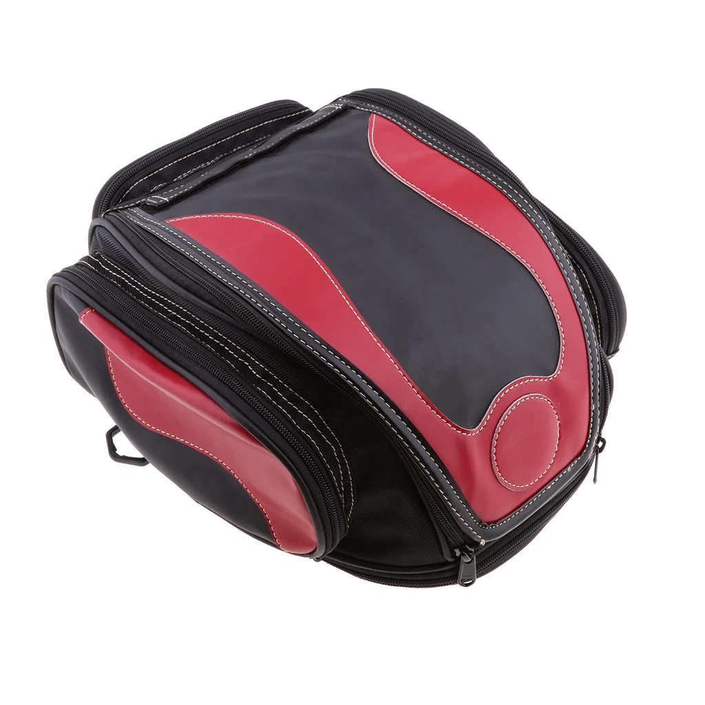 PU Leather Motorcycle Saddle Bag Motorcycle Rack for Harley Cruiser Red