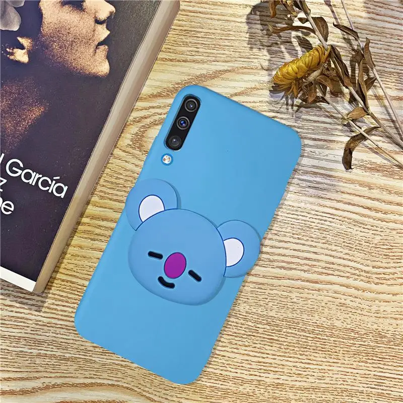 3D силиконовый чехол с мультяшным рисунком для телефона samsung Galaxy A50 A30 A40 A20 A10 A70 A60 A80 A7 A8s милая мягкая задняя крышка с подставкой - Цвет: 17