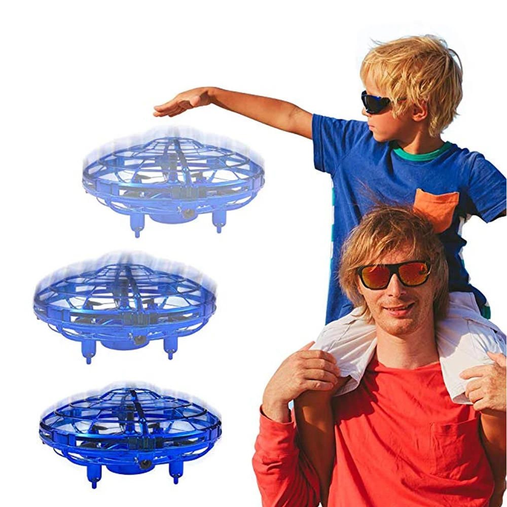 Новейший радиоуправляемый самолет мини-Дрон Quad Индукционная Левитация НЛО светодиодный светильник usb зарядка дети подарок на день рождения игрушки для мальчиков девочек взрослых