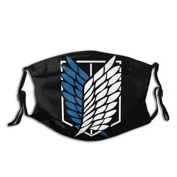 

Attack On Titan Men Non-Disposable Face Mask Anti Haze Dustproof Protection Cover Respirator Muffle Mask with Filters