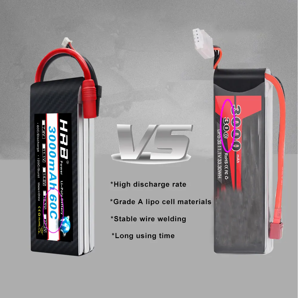 Batterie Drone 3S Lipo 3000mAh 60C XT60 - Haute Performance