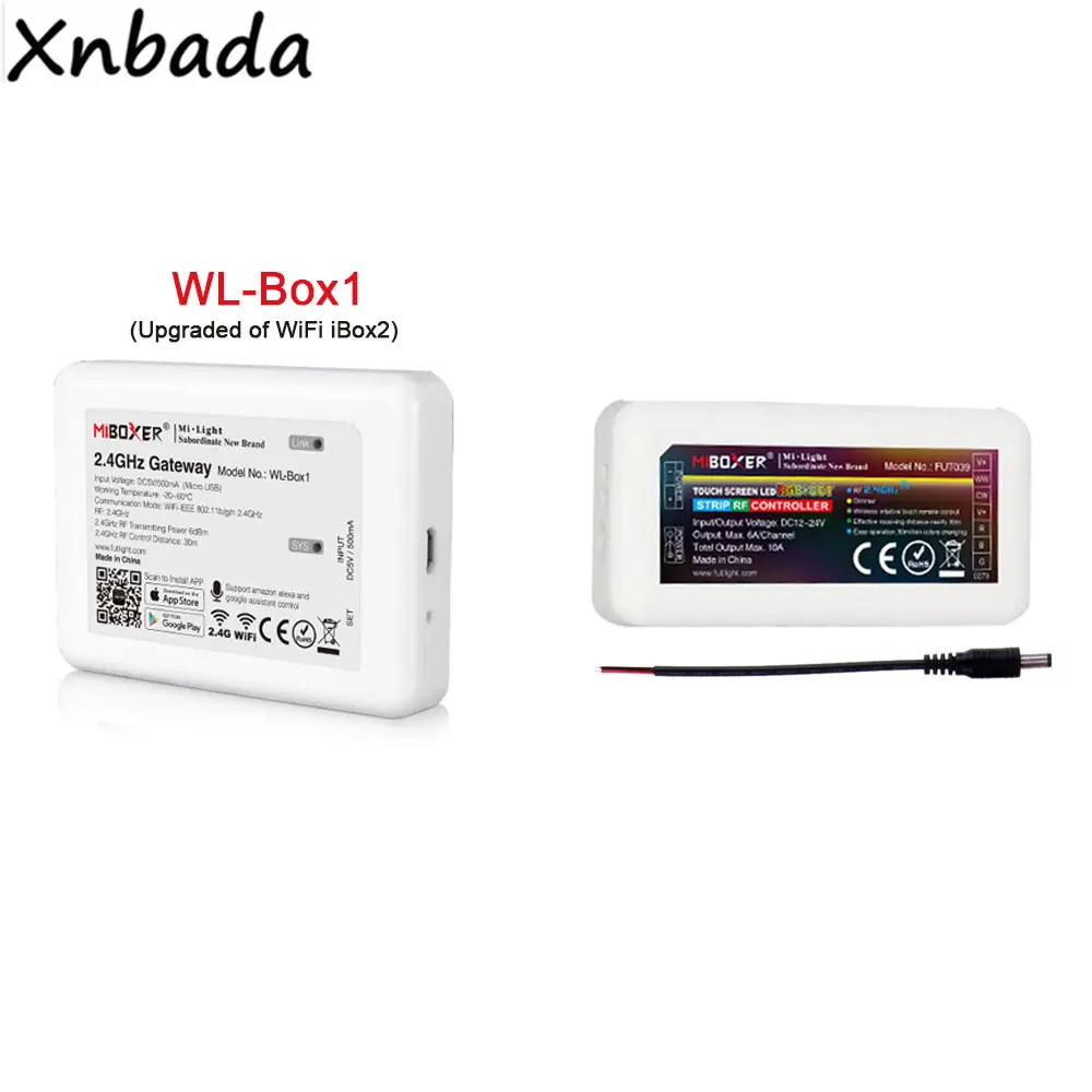 Milight WL-Box1Controller работать с Amazon Alexa Google assistant 2,4G RGB CCT контроллер для RGB/RGBW/RGBCCT светодиодные ленты DC12-24V