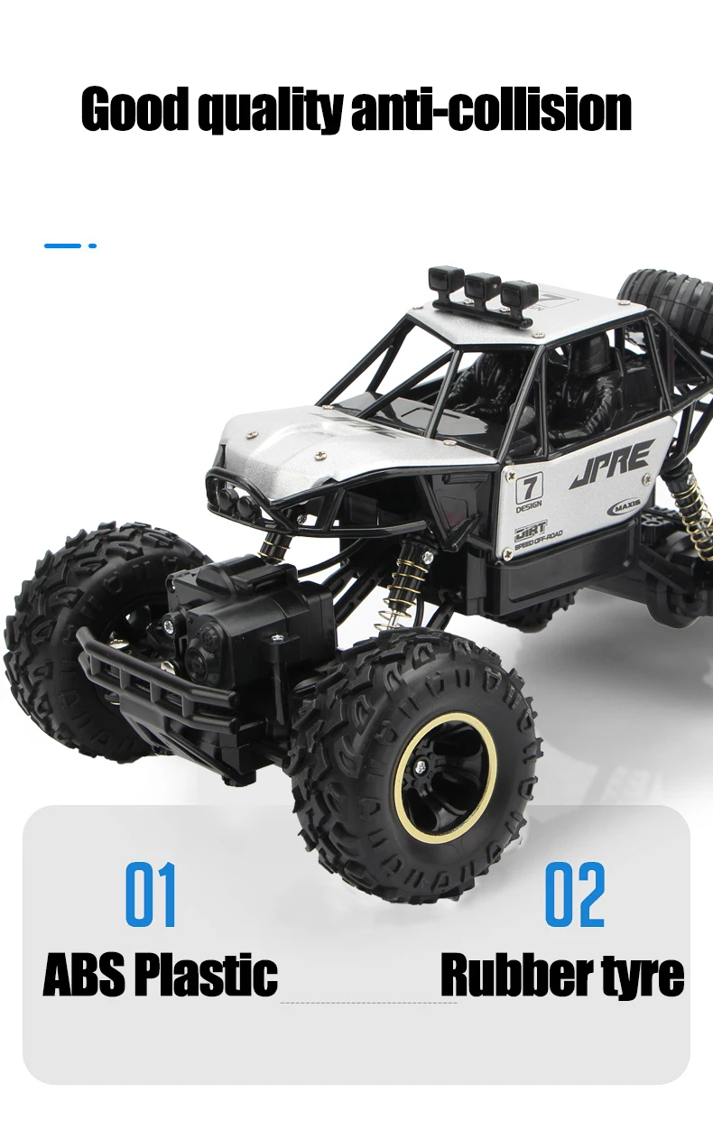 37 см RC автомобиль 1:12 4WD 2,4 ГГц альпинистский автомобиль 4x4 двойные двигатели Bigfoot автомобиль дистанционное управление модель внедорожника металлические игрушки для мальчика