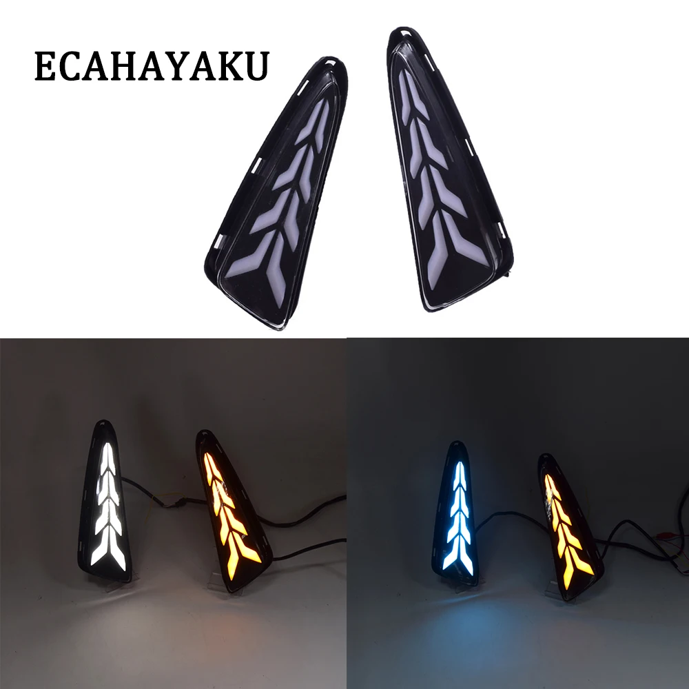 ECAHAYAKU светодиодные дневные ходовые огни с поворотным сигналом стильное реле