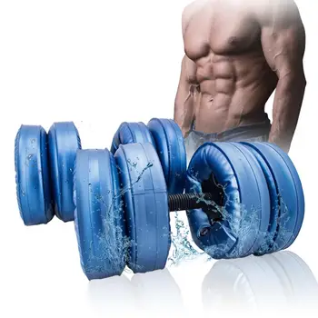 

A Pair New Flexible Water Dumbbell Heavey Weight Dumbbell Gym Home Exercise Equipment Black for bodybuilding