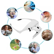 Головная лампа 2LED Сменное увеличительное стекло для головы увеличительное стекло микроблейдинг тату искусство Перманентный макияж тату принадлежности