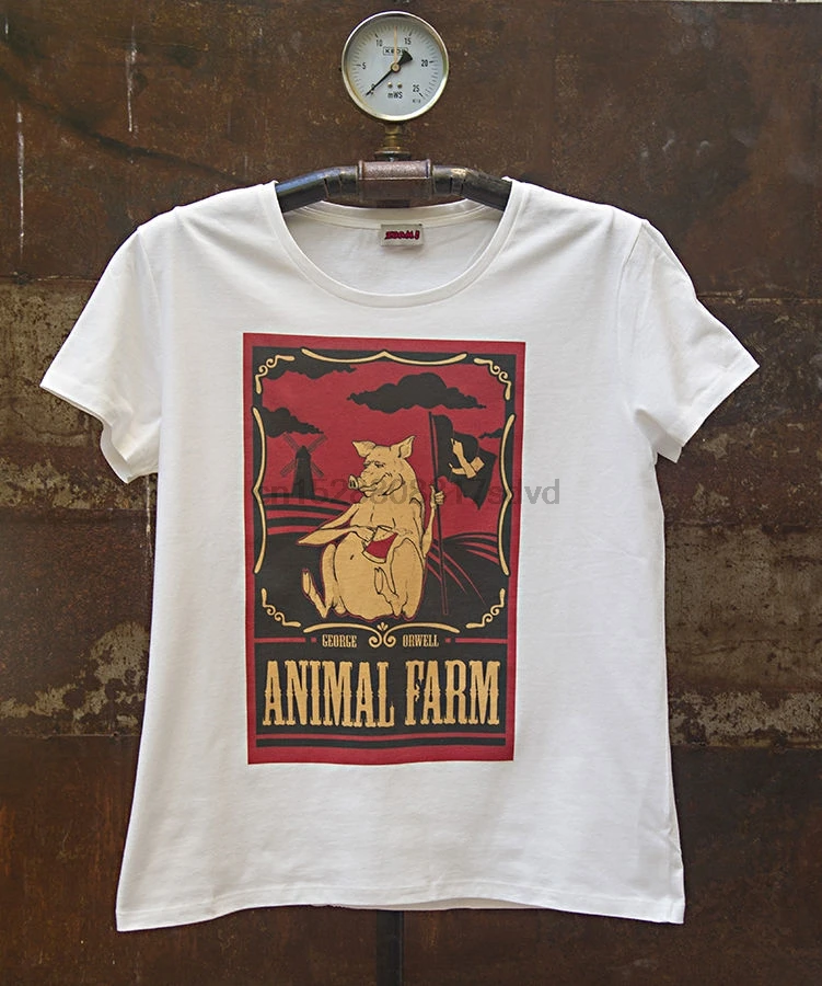 George Orwell - Animal Farm Mens T-shirt cat windbreaker Pug tshirt Trump sweat sporter t-shirt fear cosplay liver pool t shirt | Мужская