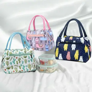 

Lunch Bag Insulated Cold Stripe Picnic Carry Case Thermal Portable Lunch Box Bento Pouch Lunch Container Food Storage Bags