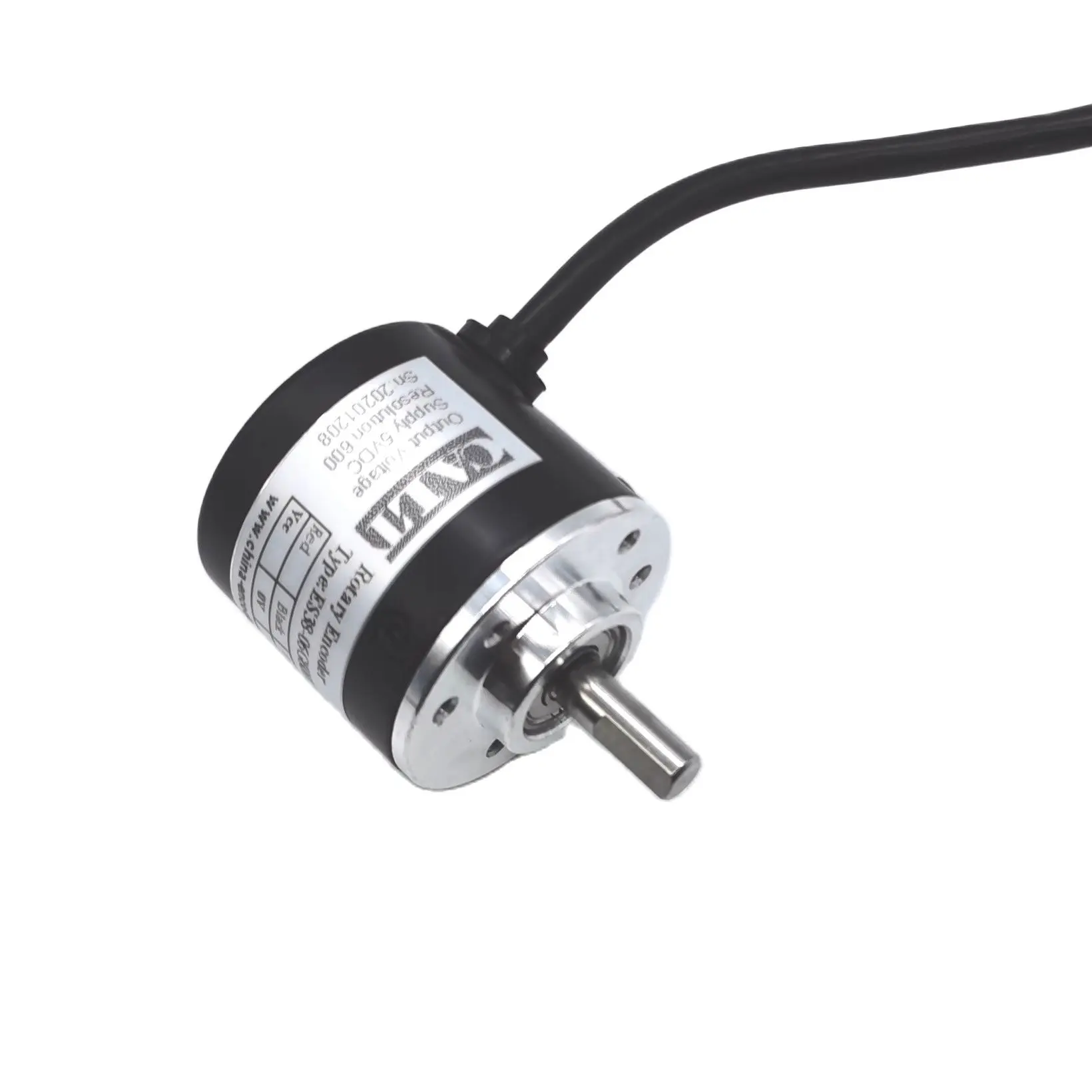 Rotary Encoder 5~26V AB 2-Phase Incremental Rotary Encoder 1000PPR Universal Signal Encoder 6mm Spindle Shaft with 2M Cable for Numerical Control 