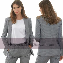 Blazer ajustado de 2 piezas para mujer, conjunto de chaqueta y pantalones para negocios y oficina