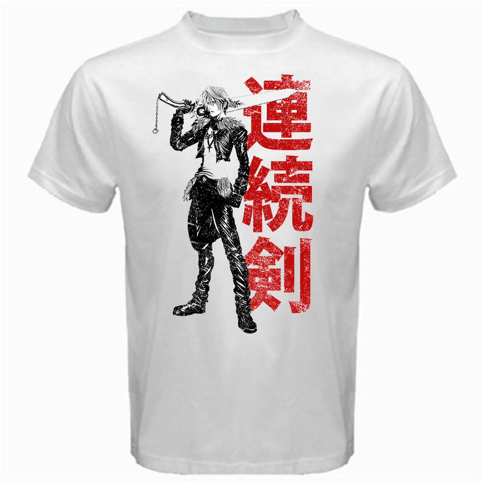 Squall Final Fantasy Viii Playstation Xbox Classic Retro Game Tshirt White | Мужская одежда