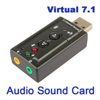 

SEC Portable USB External Sound Card Microphone Earphone Two In One With 2 Port Output Volume Adjustable For Windows Linux