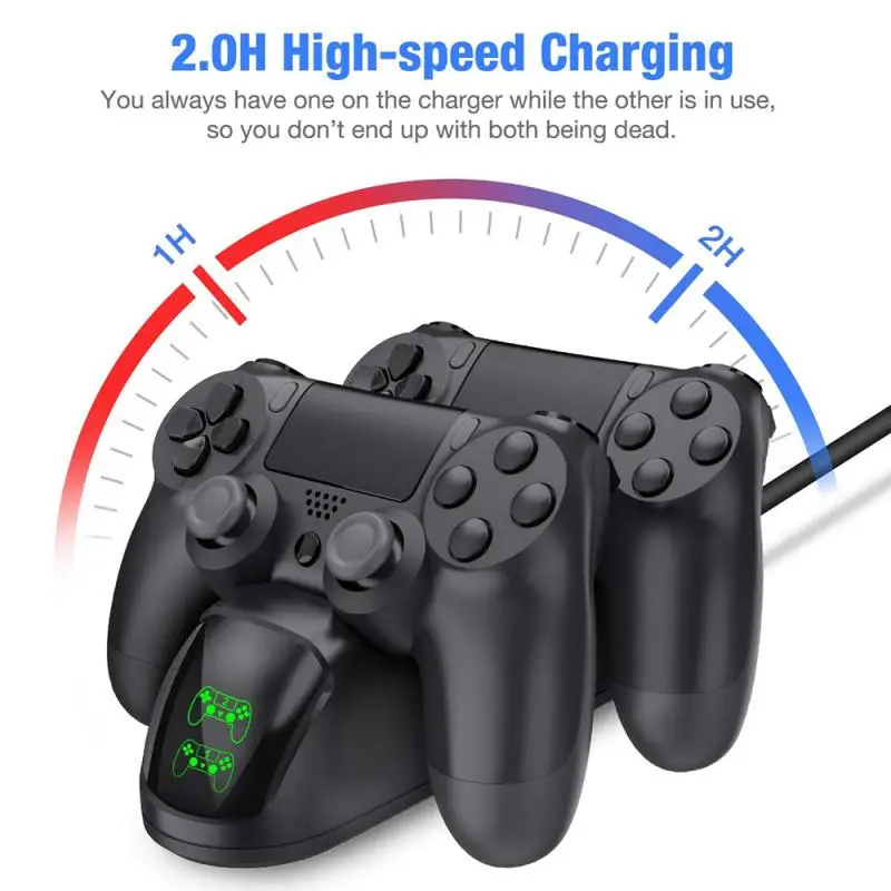 Для PS4 игровой контроллер Джойстик ручка USB зарядное устройство двойной быстрая