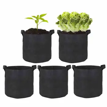 

3/5/7 pcs Breathable felt planting bucket multifunctional plant nursery bag vegetable planting supplies