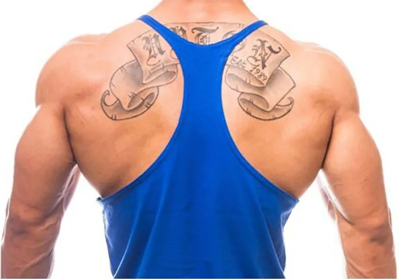 Muscleguys для бодибилдинга майка мужская Y back Singlets одежда для фитнеса и спортзала мужская хлопковая майка без рукавов