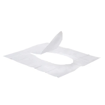 

5 Pack(50pcs,10Pcs/bag) Disposable Paper Toilet Seat Covers For Camping Travel Convenient Travel accessories