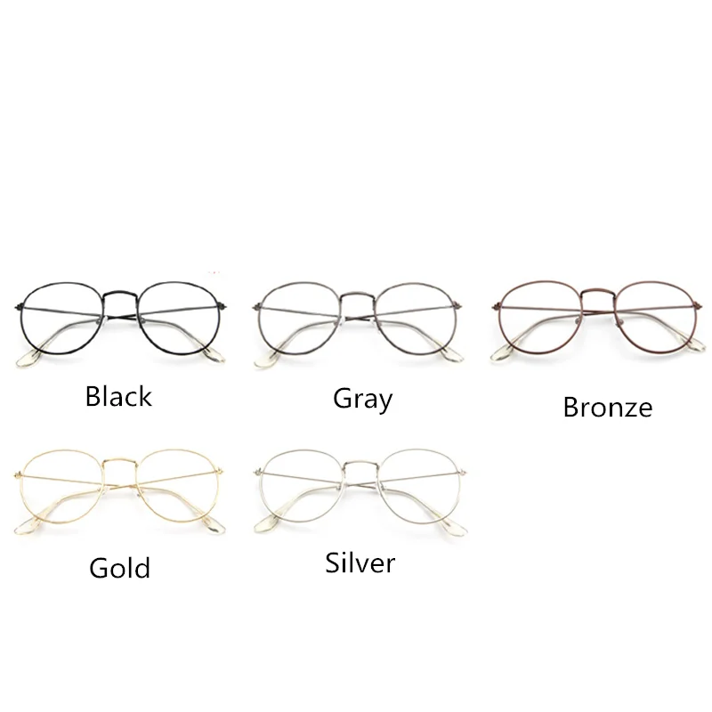 Классические винтажные металлические круглые оправы для очков, модные дизайнерские женские плоские зеркала, мужские компьютерные очки по рецепту