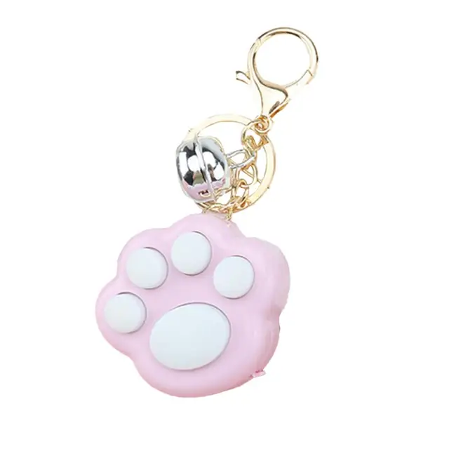 Mini Fidget Toy Lovely Portable Funny Cat Paw Push Fidget Game Keychain for Children 6