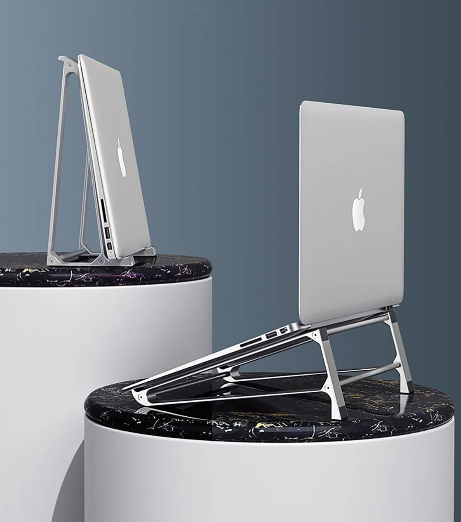 2 в 1 дизайн Алюминиевый вертикальный охлаждающий стенд для ноутбука держатель для MacBook Air Pro 13 15 поверхность 11-17 дюймов ноутбук настольная подставка