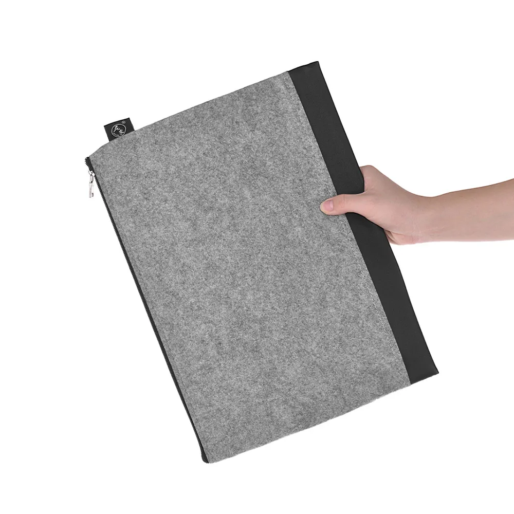 

Quality Wool Felt File Bags Waterproof with Zipper A4 Size Document Bag Portfolio Folder File Organizer for Office School