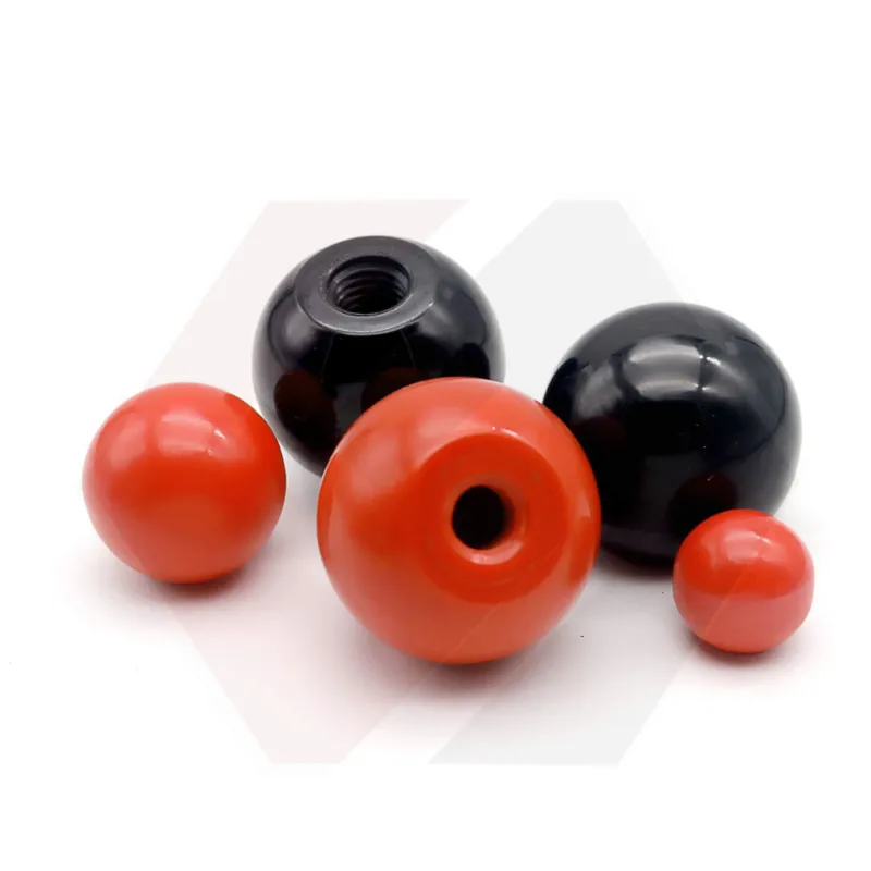 Red 5pcs Diameter 5mm Plastic Ball Thread Knob Ball Lever Knob Threaded Ball Handle Knob Accessories for Arcade Game for Machine Tools 