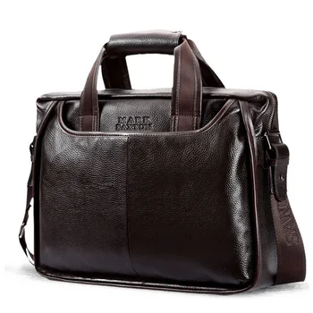 

Luxury 100% Genuine Leather Briefcase Male Famous Brand Real Natural Leather Soft Real Casual Business Men Briefcases Bag 2020