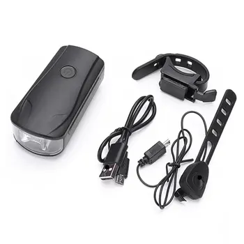 

LED Cycling Lamp USB Rechargeable Bike Front Light With Alarm Function Bicycle Headlight Bycicle Handlebar Lamp