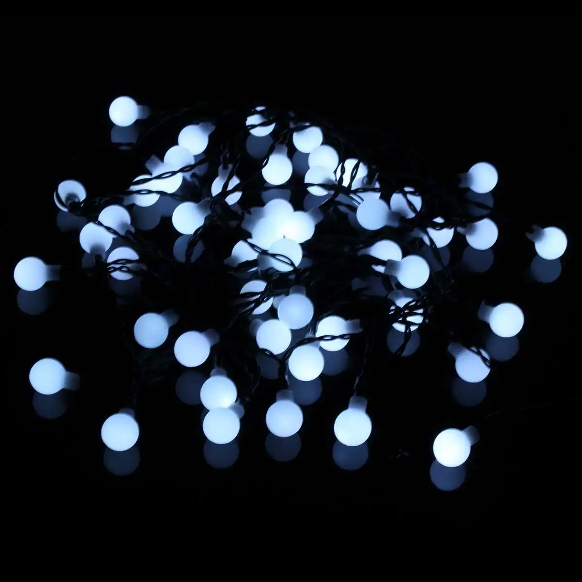 White Светильник на солнечной батарее, 50LED, гирлянда, шар, лампа, праздничный светильник, ing струны, сенсор, лампа для сада, сада, дома, вечерние, свадебные украшения, 7 м - Испускаемый цвет: White