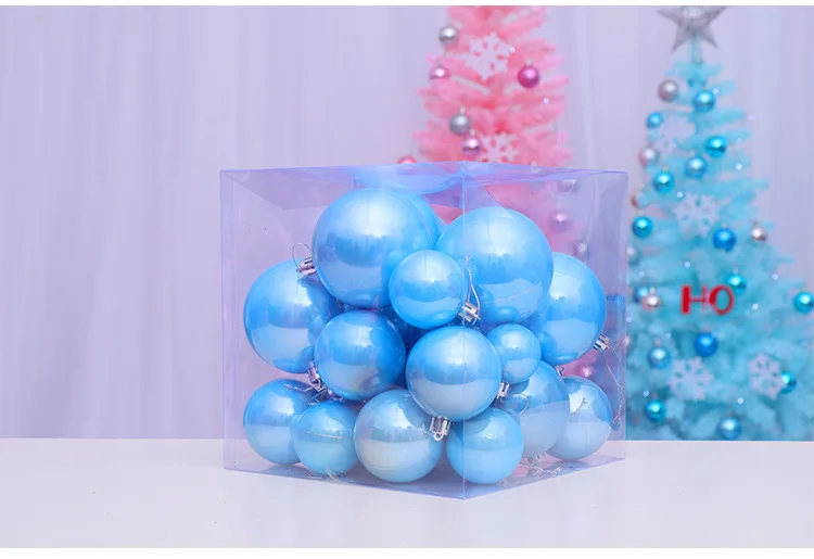 37 pcs/ Lot Ball Christmas Tree Pendant Window Decoration Hanging Ball Ornament Dress Up Pearl BallHome Christmas Decoration