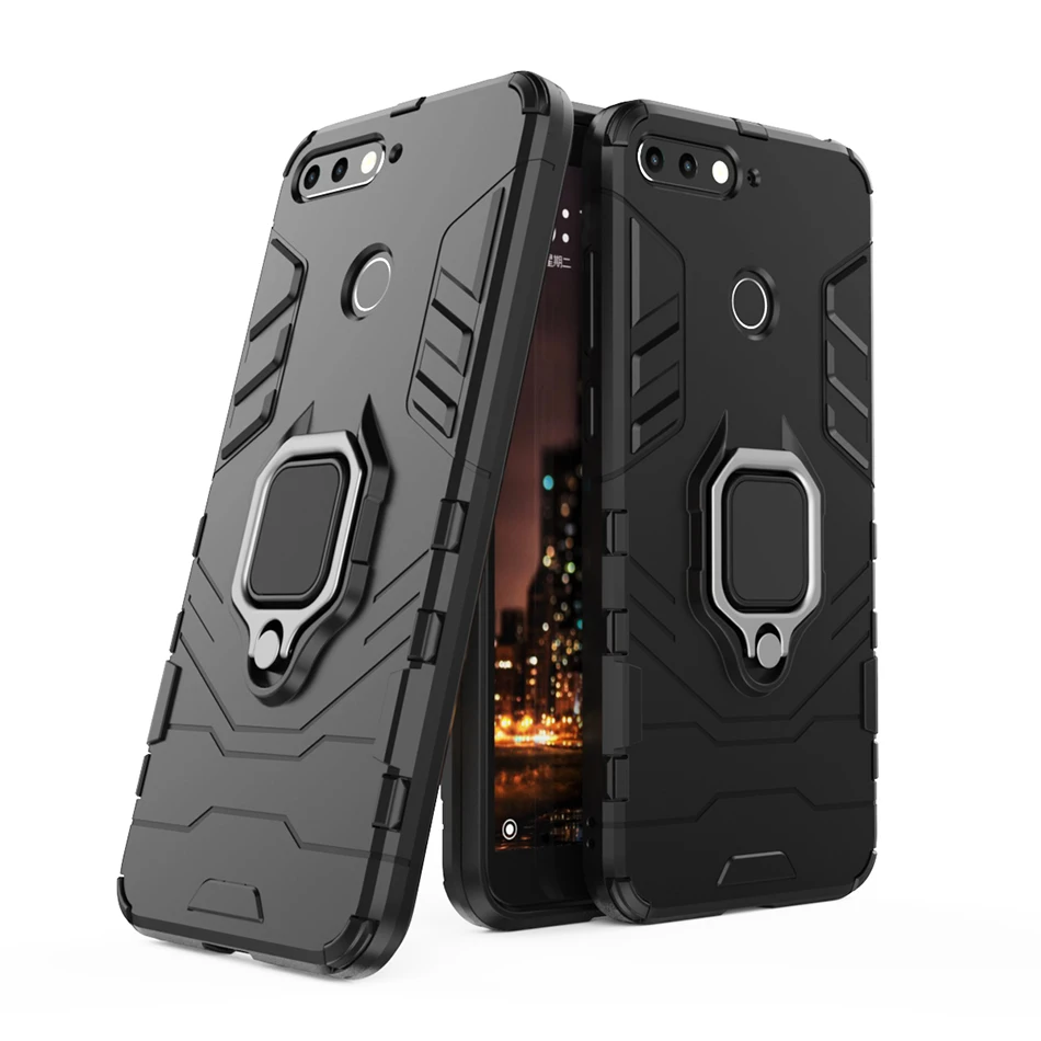 Чехол для Honor 7A Pro для Coque huawei Honor 7A чехол для телефона 5," подставка держатель металлическое кольцо Броня чехол для huawei Honor 7A Pro