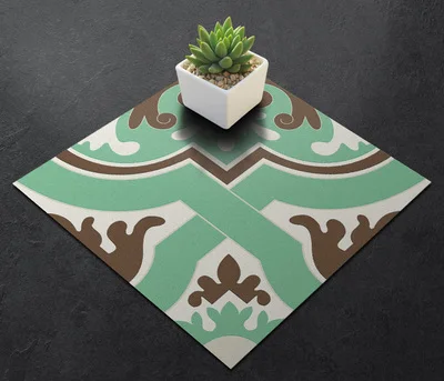 20PCS/Set Self Adhesive Vinyl Ceramic Tile Wallpaper Waterproof Contact Paper Art Diagonal Floor Stickers DIY House Decor Mural - Цвет: FK08