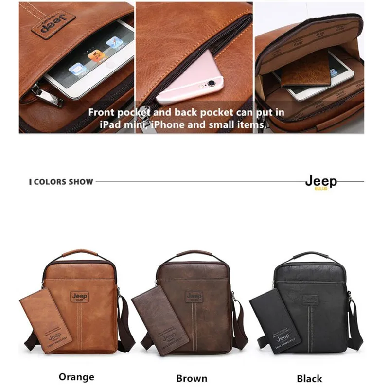 Jeep buluo мужские сумки-мессенджеры известный бренд сумка через плечо для iPad Hanbags Tote модная повседневная Офисная Рабочая мужская сумка Новинка
