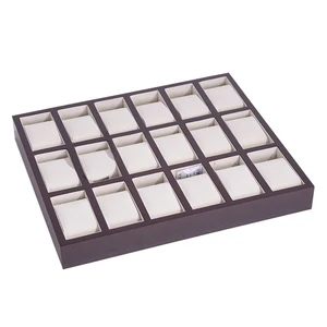 Wooden Watch Display Box Organizer Jewelry Holder Watch Showcase 18 Compartment Wooden Watch Display Box Organizer Jewelry Holder Watch Showcase 18 Compartment