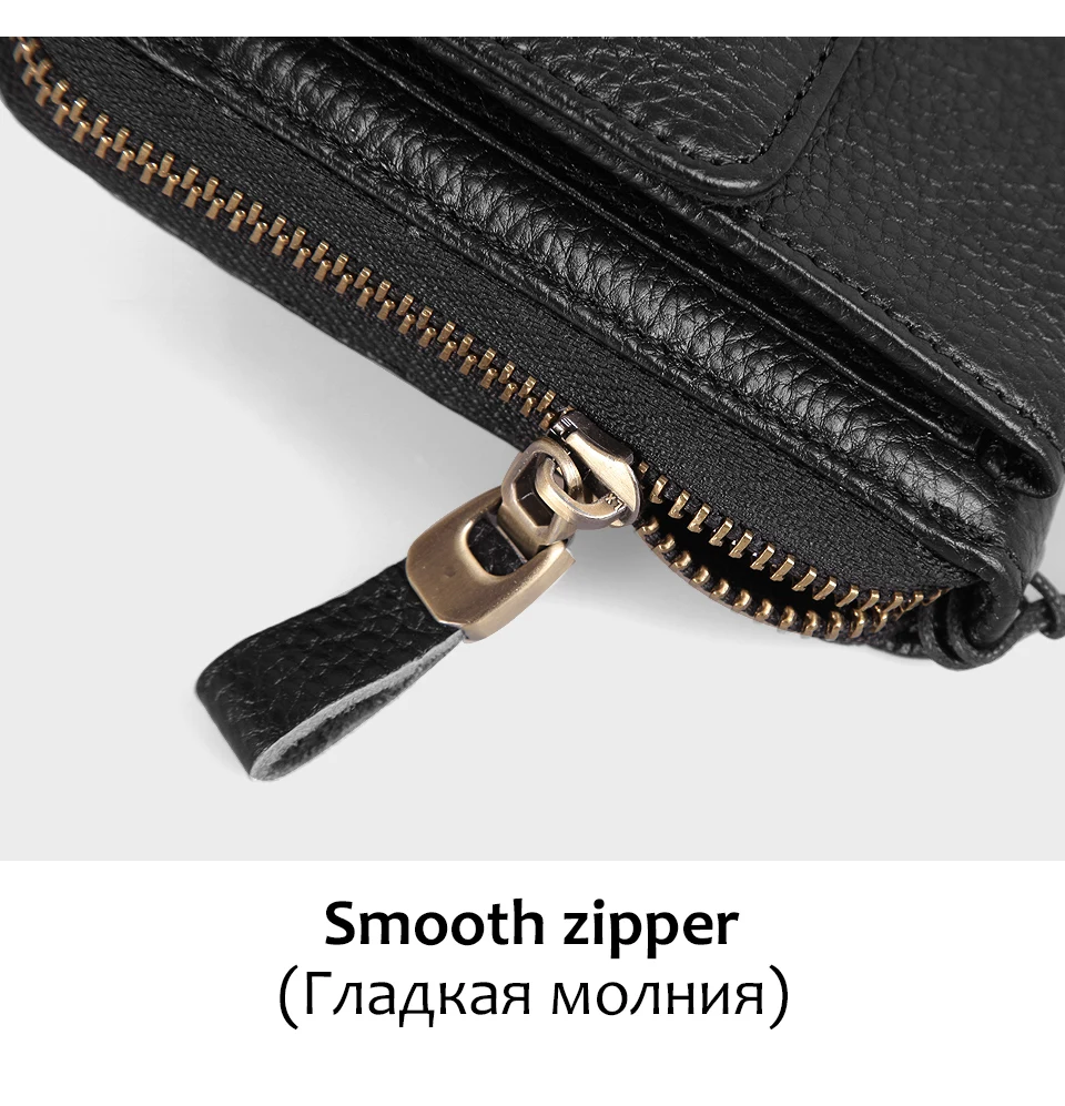 Cobbler Legend черный мужской деловой кошелек из натуральной кожи мужской кошелек для монет телефон сумка-клатч на замке большой кошелек carteras