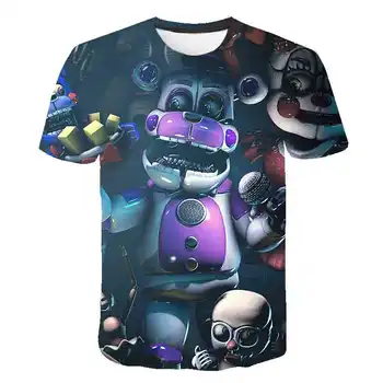 

Summer 3D Children Five Nights At Freddy Cartoon Funny T shirt Kids 5 Freddys kids Clothes Baby Boys Girls costume Tops camiseta