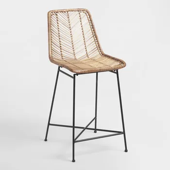 

Nordic Bar Chair Light Luxury Rattan Chairs Simple Fashion Bar Stools Home High Stool Modern Iron Bar Stool