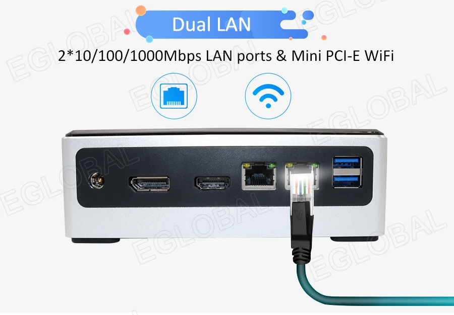 Eglobal Micro PC Barebone with New Intel Core i7 10510U/i3 10110U, Windows TV BOX, 2 LAN, DP, HD, Dual Band WiFi, Desktop Mini Computer. Description Image.This Product Can Be Found With The Tag Names Barebone Mini PC, Computer Office, Eglobal