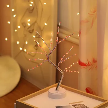 

Mode Tree Night Light Adjustable LED Copper Wire USB Home Night Lights Without Battery Table Desk Lamp Decoration Supplies