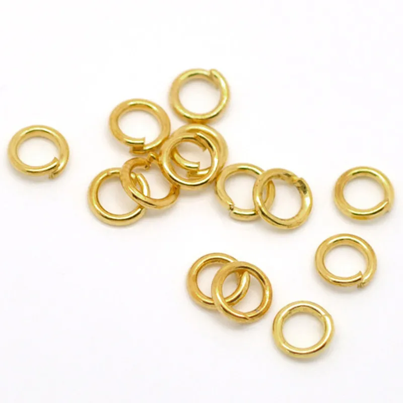 DoreenBeads 5 мм золотистые металлические открытые Колечки ручной работы для