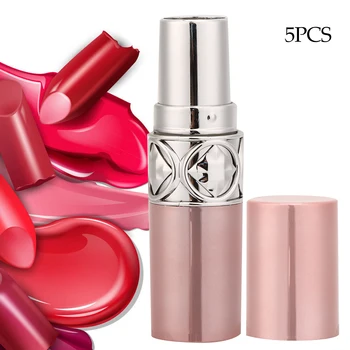 

5pcs Empty Lipstick Tube Cylindric Lip Balm Lipstick Container Lip Balm Container Empty Lip Gloss Tubes