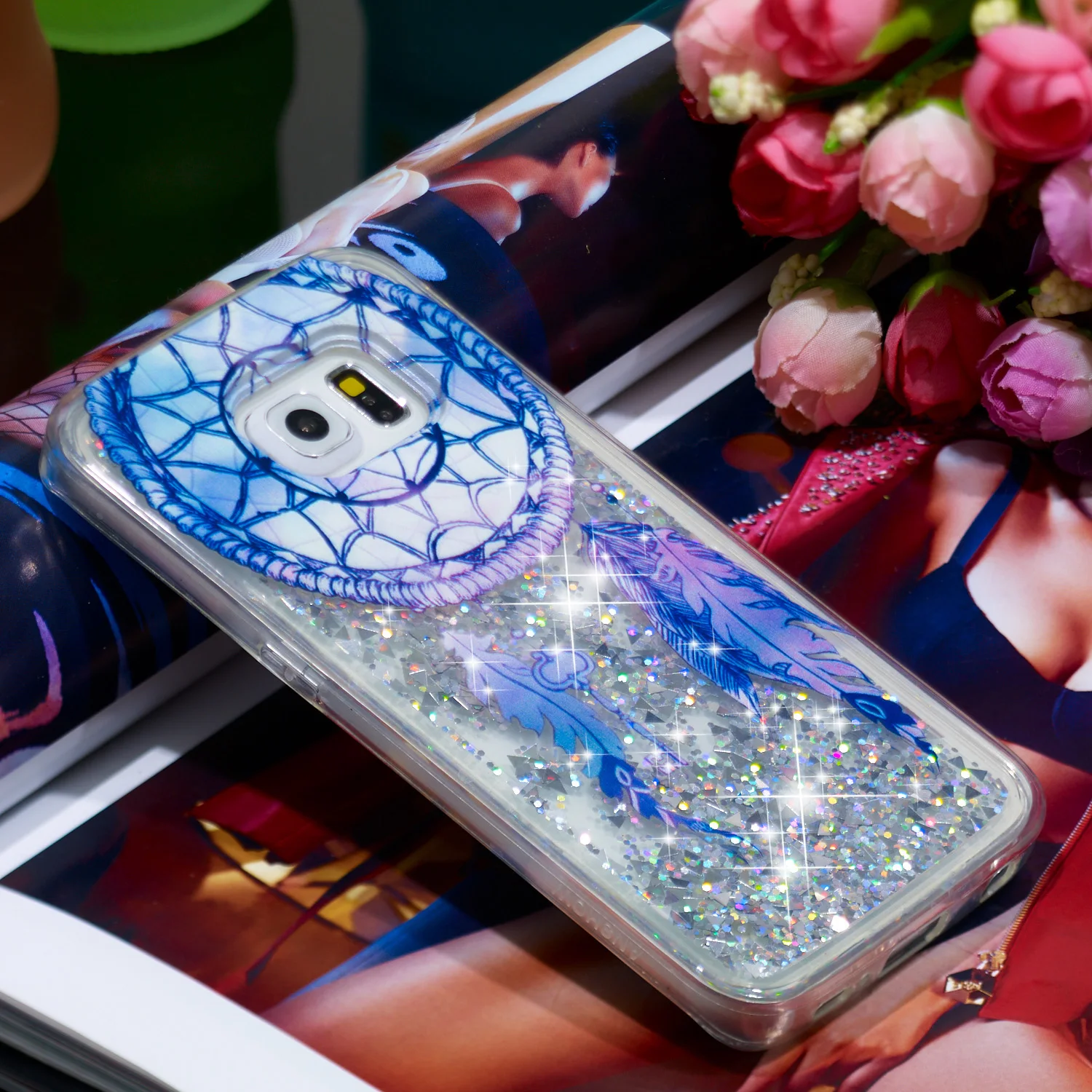 Чехол с зыбучим песком для Samsung Galaxy S6 Edge чехлы телефонов 6 edge SM G925 G925F G925i G925W8 Funda
