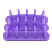 3 шт Ложные Nail Art Tip Дисплей Практика база рамка стенд лак Diy(фиолетовый