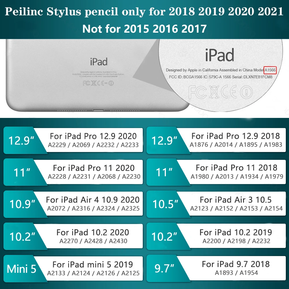 para Ipad Caneta Stylus para Ipad Rejeição para Apple Caneta Sensibilidade Inclinação & Palma Lápis Material Abs Modelo Pro 2021 - Imagem 6