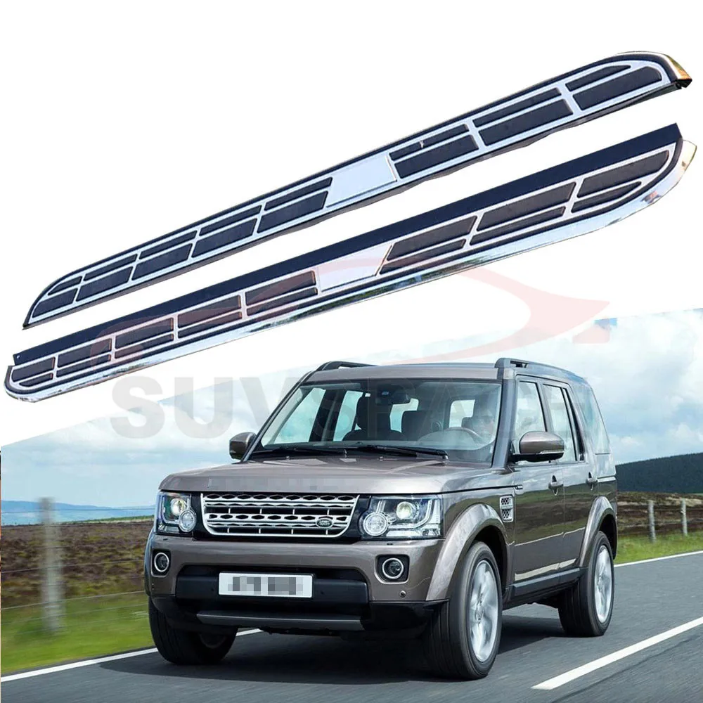 Боковой Шаг подходит для Land Rover Discovery 3 4 2006- Беговая плата nerf bar 2 шт. Левая Правая алюминиевая боковая ступенчатая боковая педаль
