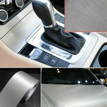 

12"x60" Sticker 31cm x 150cm Car Brushed Steel Vinyl Wrap Silver Film Cover