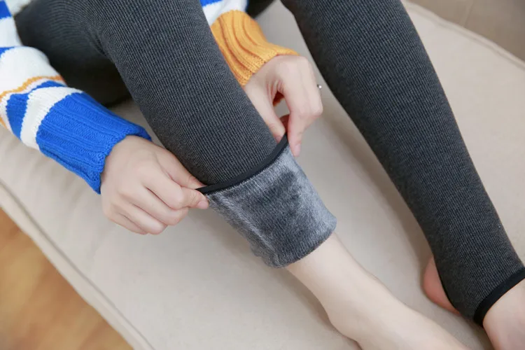 New Fashion Winter Leggings Women's Warm Leggings High Waist Thick Velvet Legging Solid All-Match Sexy Leggings