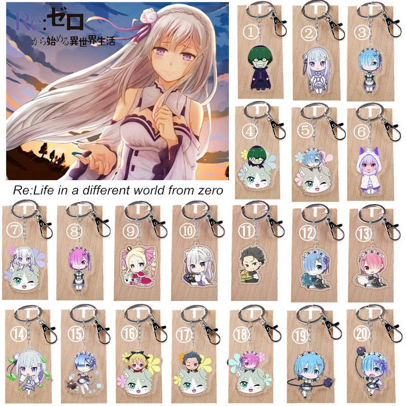 Set of 8 Re:Zero Starting Life in Another World Anime PVC Bookmark 