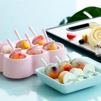 

Wheat Straw Ice Cream Mold Diy Cartoon Ice Tray Home Creative Simple Homemade Ice Box Ball Ice Mold